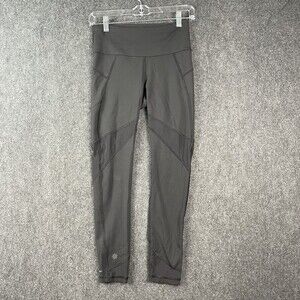 Athleta Womens Stealth Mesh 7/8 Tight Leggings Size XS Sculptex Black Pocket EUC